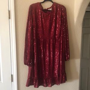 Red Sequin Dress